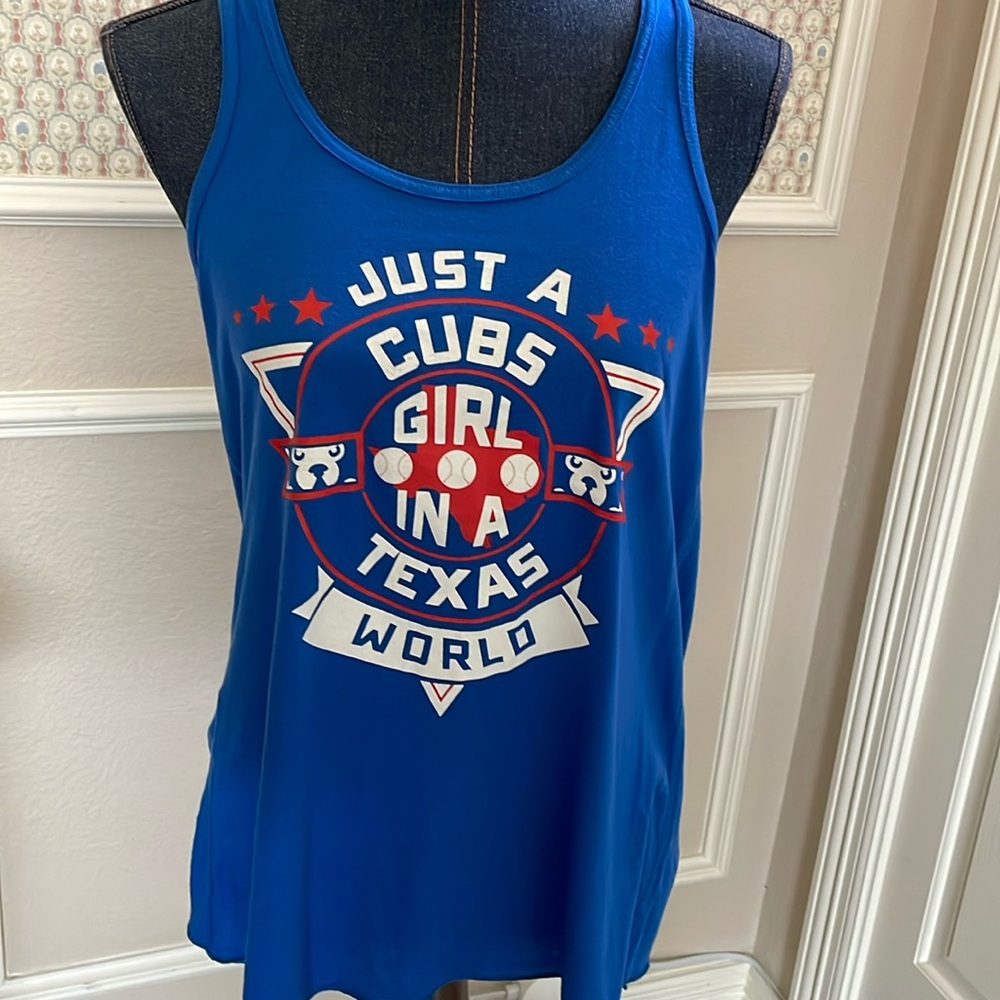 "Just a Cubs Girl in a Texas World" Tank Top